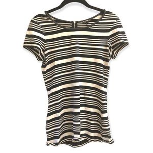 Express Black and White Striped Stretchy Shirt, Soft Fabric, Smart Casual